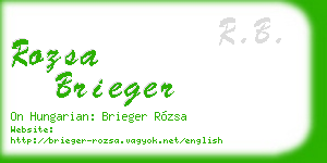 rozsa brieger business card